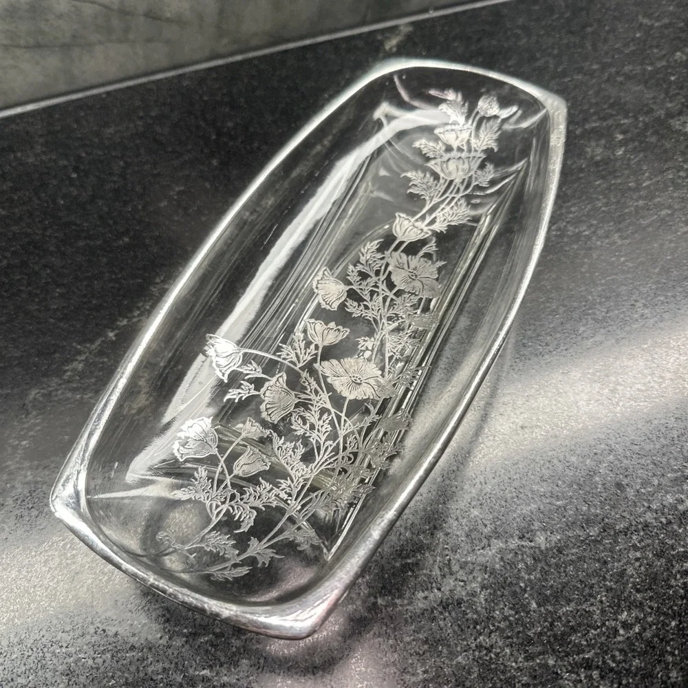 SILVER‎ CITY Flanders Clear Celery Relish Dish 9.5
